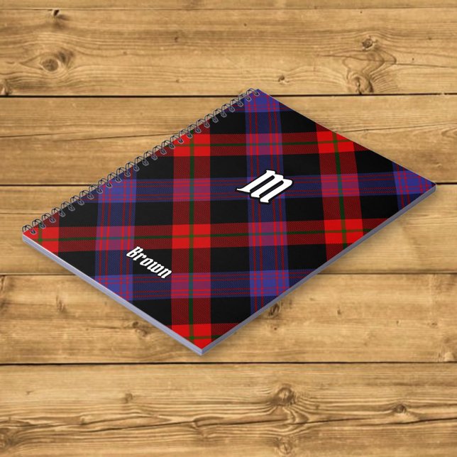 Caderno Espiral Clan Brown Tartan (Criador carregado)