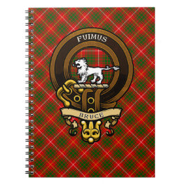 Caderno Espiral Clan Bruce Crachá e Crest escoceses | Casaco de ar