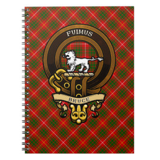 Caderno Espiral Clan Bruce Crachá e Crest escoceses | Casaco de ar