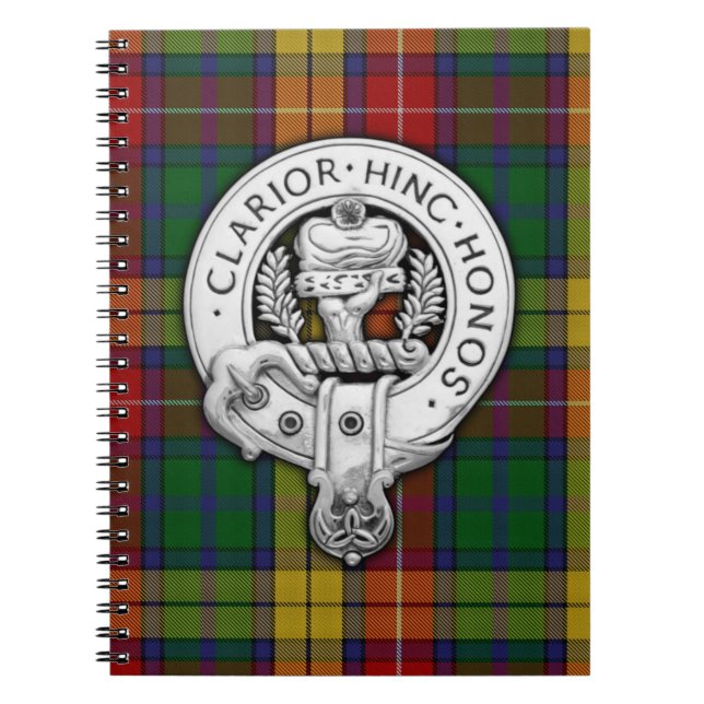 Caderno Espiral Clan Buchanan Crest & Tartan (Frente)