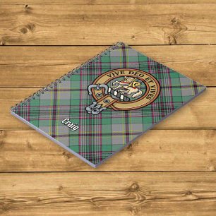 Caderno Espiral Clan Craig Crest sobre Tartan