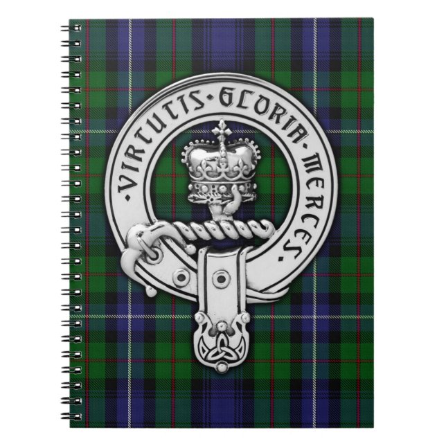 Caderno Espiral Clan Donnachaidh (Robertson) Crest/Hunting Tartan (Frente)