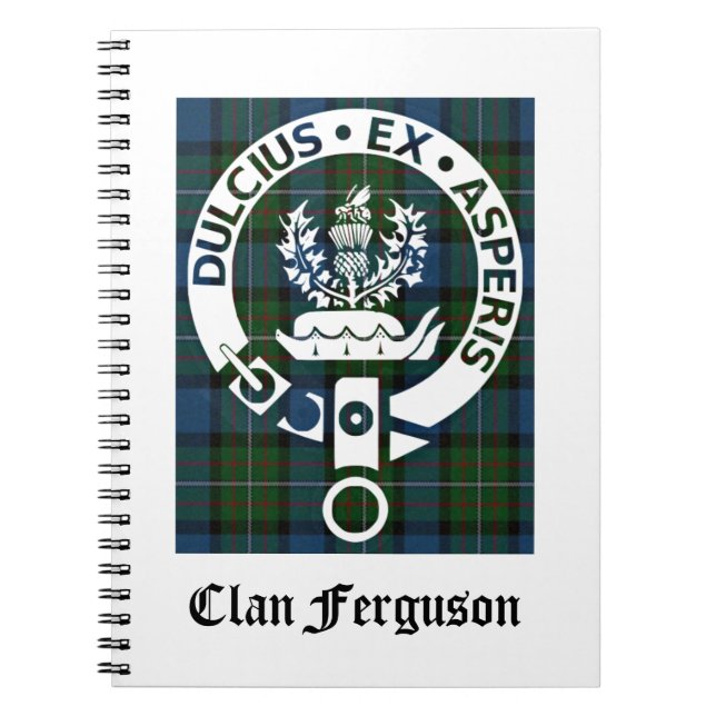Caderno Espiral Clan Ferguson Crest Tartan (Frente)