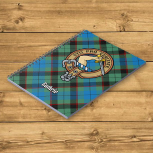 Caderno Espiral Clan Guthrie Crest sobre Tartan