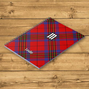 Caderno Espiral Clan Leslie Red Tartan