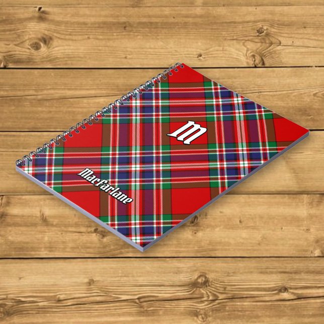 Caderno Espiral Clan MacFarlane Red Tartan (Criador carregado)