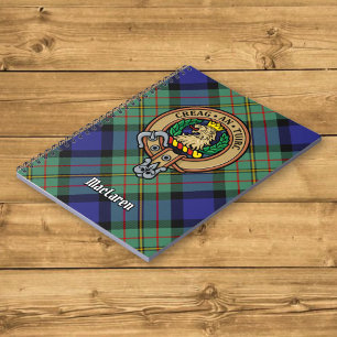 Caderno Espiral Clan MacLaren Crest sobre Tartan