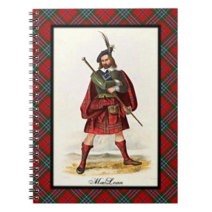 Caderno Espiral Clan MacLean Scottish Highland Dreams