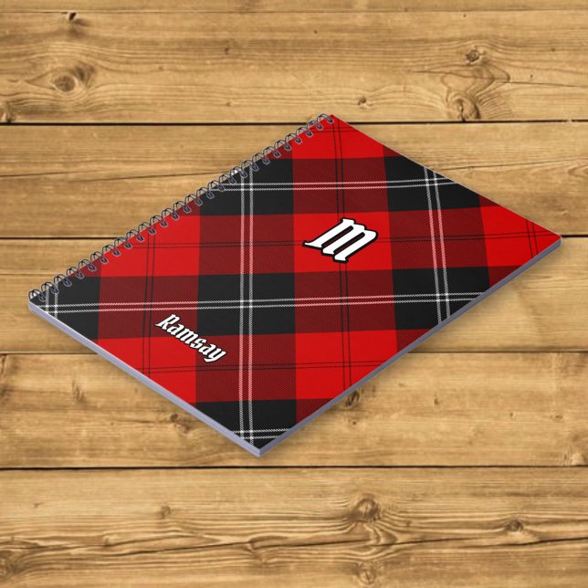 Caderno Espiral Clan Ramsay Red Tartan (Criador carregado)