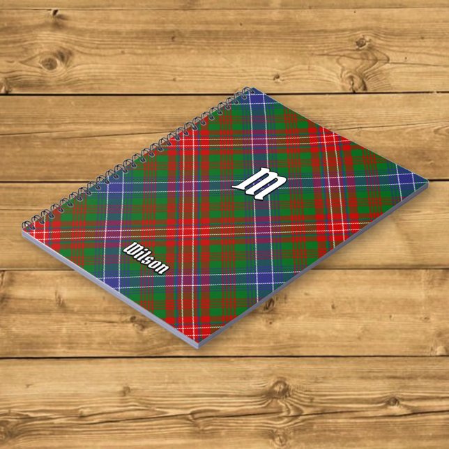 Caderno Espiral Clan Wilson Modern Tartan (Criador carregado)