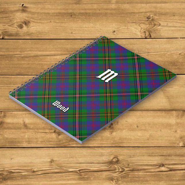 Caderno Espiral Clan Wood Tartan (Criador carregado)