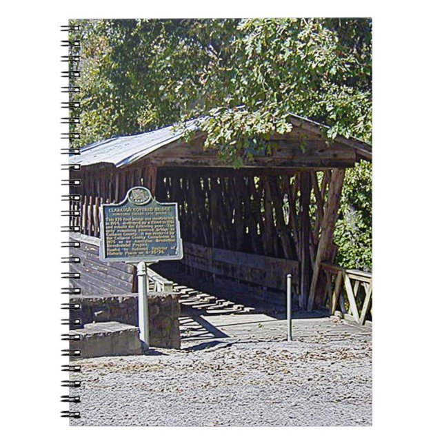 Caderno Espiral Clarkson Covered Bridge Alabama (Frente)