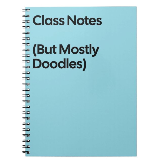 Caderno Espiral Class Notes Doodles Notebook (Frente)