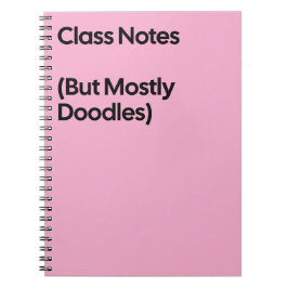 Caderno Espiral Class Notes Doodles Notebook