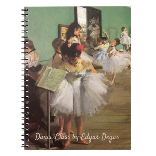 Caderno Espiral Classe de dança por Degas, Balé de Impressionismo  (Frente)