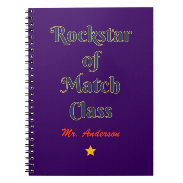 Caderno Espiral Classe Rockstar (Frente)