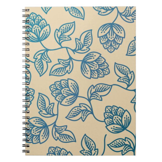 Caderno Espiral Classic Vintage Hop Leaves Pattern (Frente)