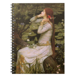 Caderno Espiral Clássica Ophelia de Shakespeare Lírio de Lago Arte