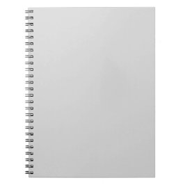 Caderno Espiral Clássico Cinza Claro Cor Sólida Minimalista