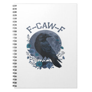 Caderno Espiral Clássico Corvo F-Caw-F Passaro F-Caw-F Coruja Dive