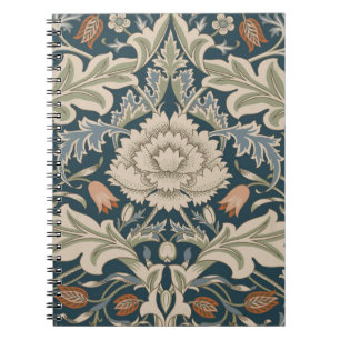 Caderno Espiral Clássico de Flores do Jardim Floral William Morris