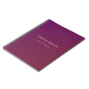 Caderno Espiral Clássico Elegante de Vinho de Borgonha Profissiona
