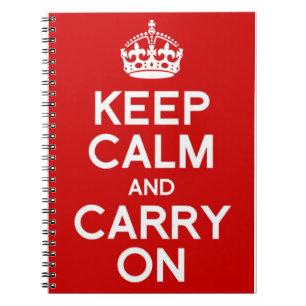 CADERNO ESPIRAL CLÁSSICO MANTENHA CALMA E CONTINUE