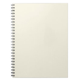 Caderno Espiral Clássico Marfim Cor Sólida Minimalista