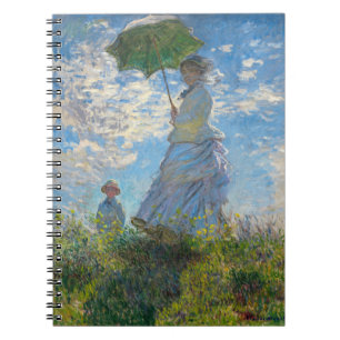 Caderno Espiral Claude Monet - A Promenade, Mulher com Parasol