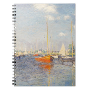 Caderno Espiral Claude Monet. Barcos Vermelhos, Argenteuil