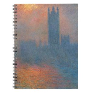 Caderno Espiral Claude Monet - Câmaras do Parlamento, Londres