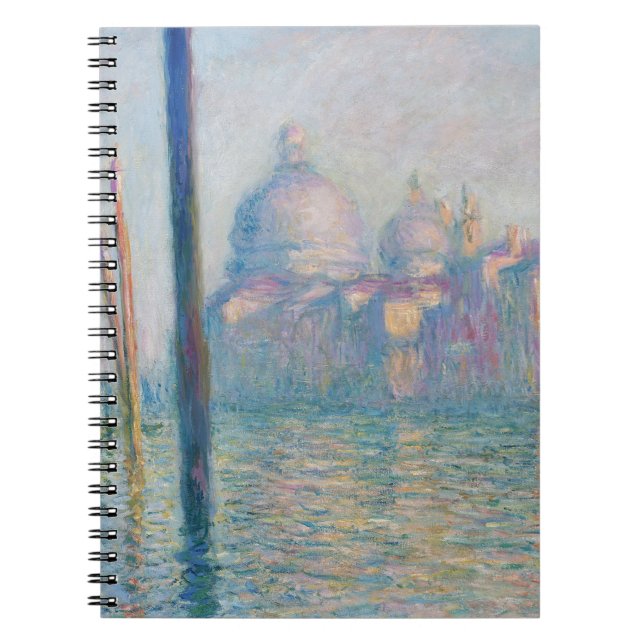 Caderno Espiral Claude Monet Grande Canal Veneza Itália Viagem (Frente)