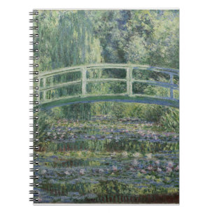 Caderno Espiral Claude Monet - Lírios De Água E Ponte Japonesa