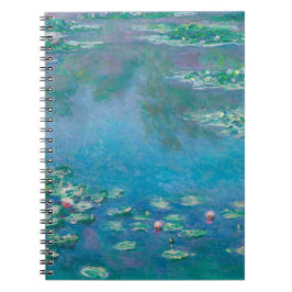Caderno Espiral Claude Monet. Lírios De Água. impressionismo franc