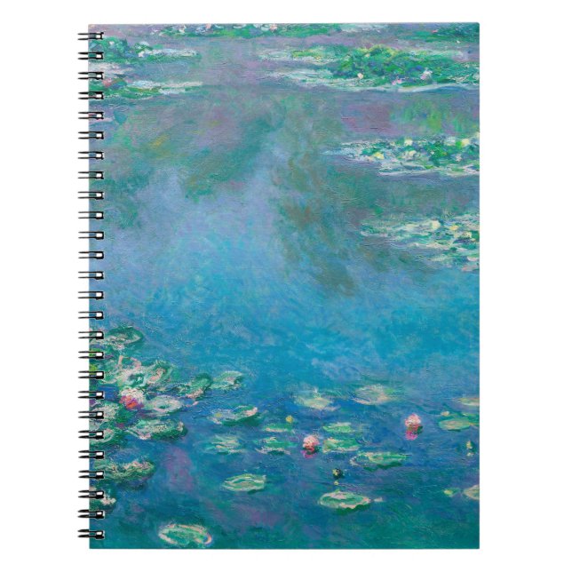 Caderno Espiral Claude Monet. Lírios De Água. impressionismo franc (Frente)