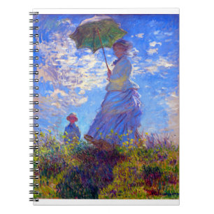 Caderno Espiral Claude Monet Mulher com Parasol