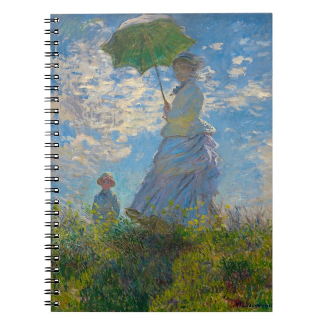 Caderno Espiral Claude Monet Mulher com Parasol (Frente)