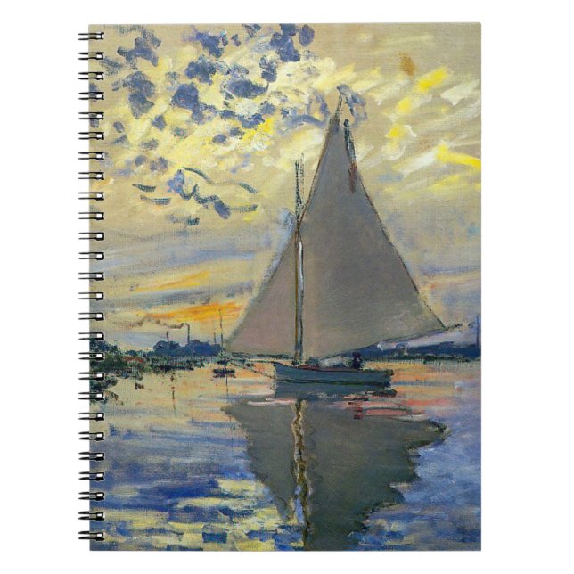 Caderno Espiral Claude Monet - Navio de vela no Le Petit-Gennevill (Frente)