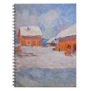 Caderno Espiral Claude Monet - Noruega, Casas Vermelhas em Bjorneg