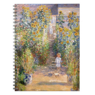 Caderno Espiral Claude Monet o jardim do artista em Vétheuil, 1880