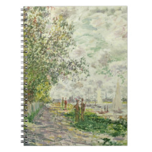 Caderno Espiral Claude Monet o Riverbank em Gennevilliers