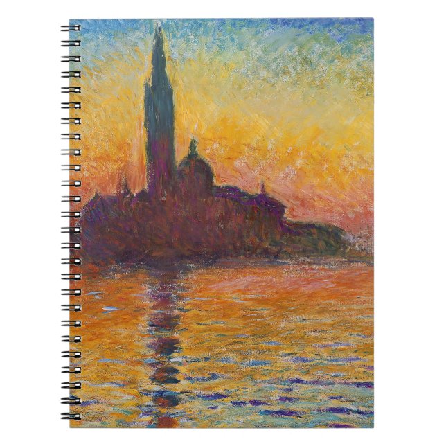 Caderno Espiral Claude Monet - San Giorgio Maggiore em Dusk (Frente)