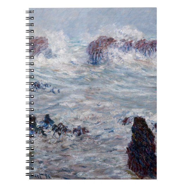 Caderno Espiral Claude Monet - Tempestade ao largo da costa de Bel (Frente)