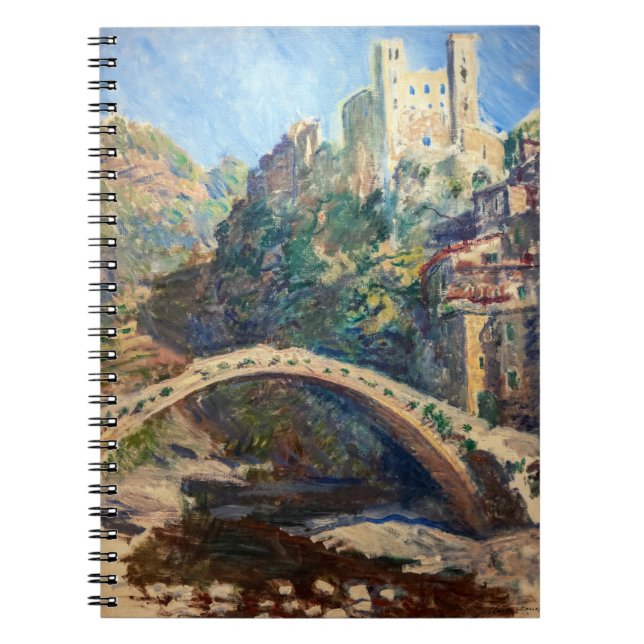 Caderno Espiral Claude Monet trabalho de arte - O Castelo de Dolce (Frente)