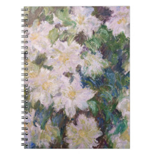 Caderno Espiral Claude Monet - White Clematis