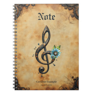 Caderno Espiral Clave mecânica