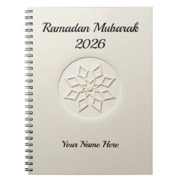 Caderno Espiral Clean Aesthetic Neutral Ramadan