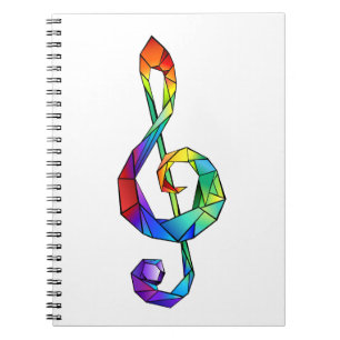 Caderno Espiral Clef do Troço Musical do Arco-Íris