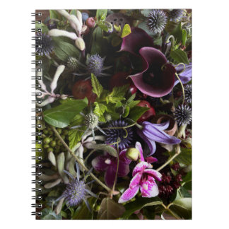 Caderno Espiral Clematis & Blue Floral Botanical Notebook