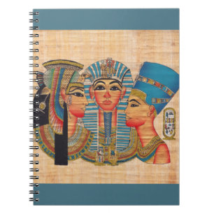 Caderno Espiral CLEOPATRA Egípcia Queen Vintage Style Trabalho de